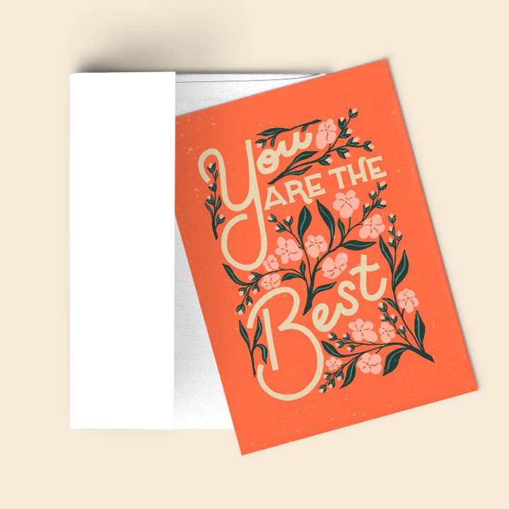 Vintage Botanical Thank You Card - Du er den bedste for engroshandel hos Liz Kohler Brown