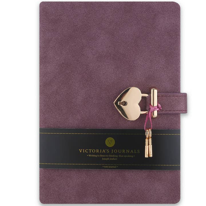 Dusty Plum Lock & Key Diary for Girls – 320 Pages for wholesale by Victoria's Journals