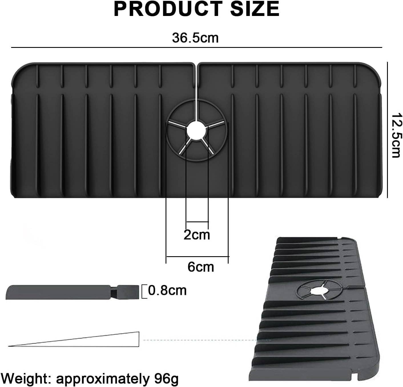 AccessCuisine - Wholesale Sink Strainer/Stopper - Silicone Sink Mat Faucet Splash Guard Water Draining Mat1