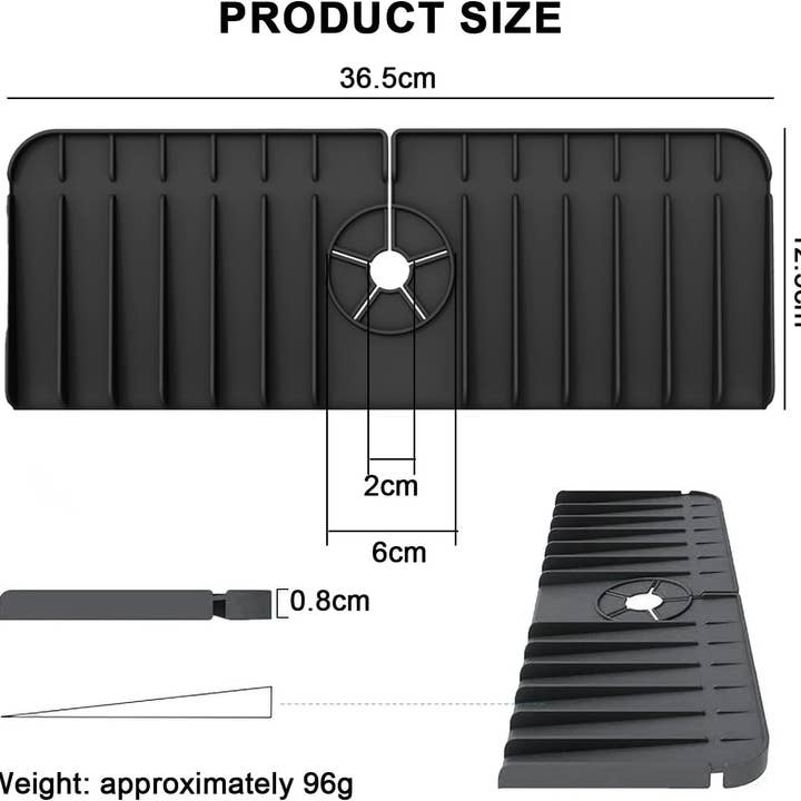 AccessCuisine - Wholesale Sink Strainer/Stopper - Silicone Sink Mat Faucet Splash Guard Water Draining Mat1