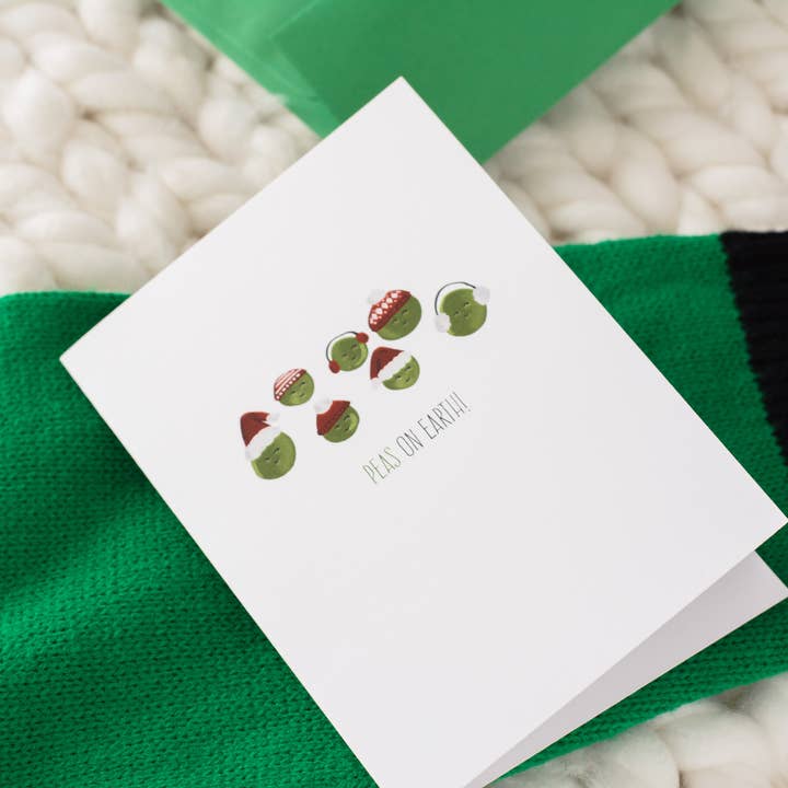 Jaybee Design - Wholesale Christmas Card - Peas On Earth - Greeting Card1