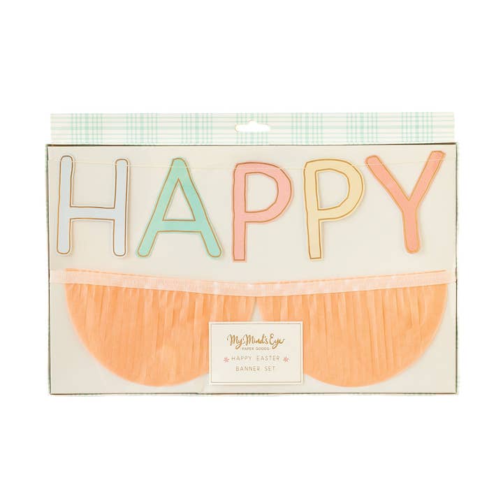 EAS804 - HAPPY EASTER Fringed Banner Set for wholesale by My Mind’s Eye