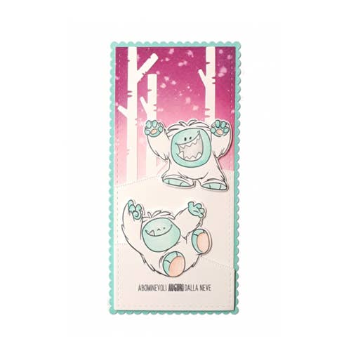 Impronte D'Autore – wholesale Rubber/decorative stamp – Happy Yeti Clear Polymer Stamps