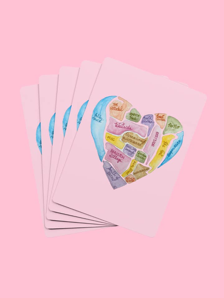Charleston Heart Playing Cards for wholesale by Alfred & Lu