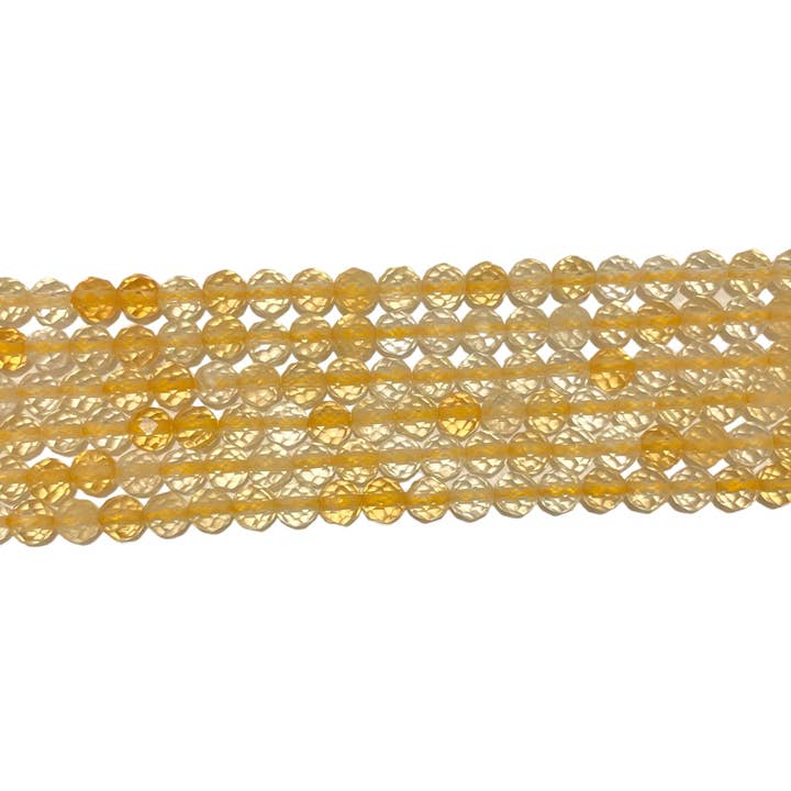 Citrine faceted bead thread for wholesale by Foliesbijoux