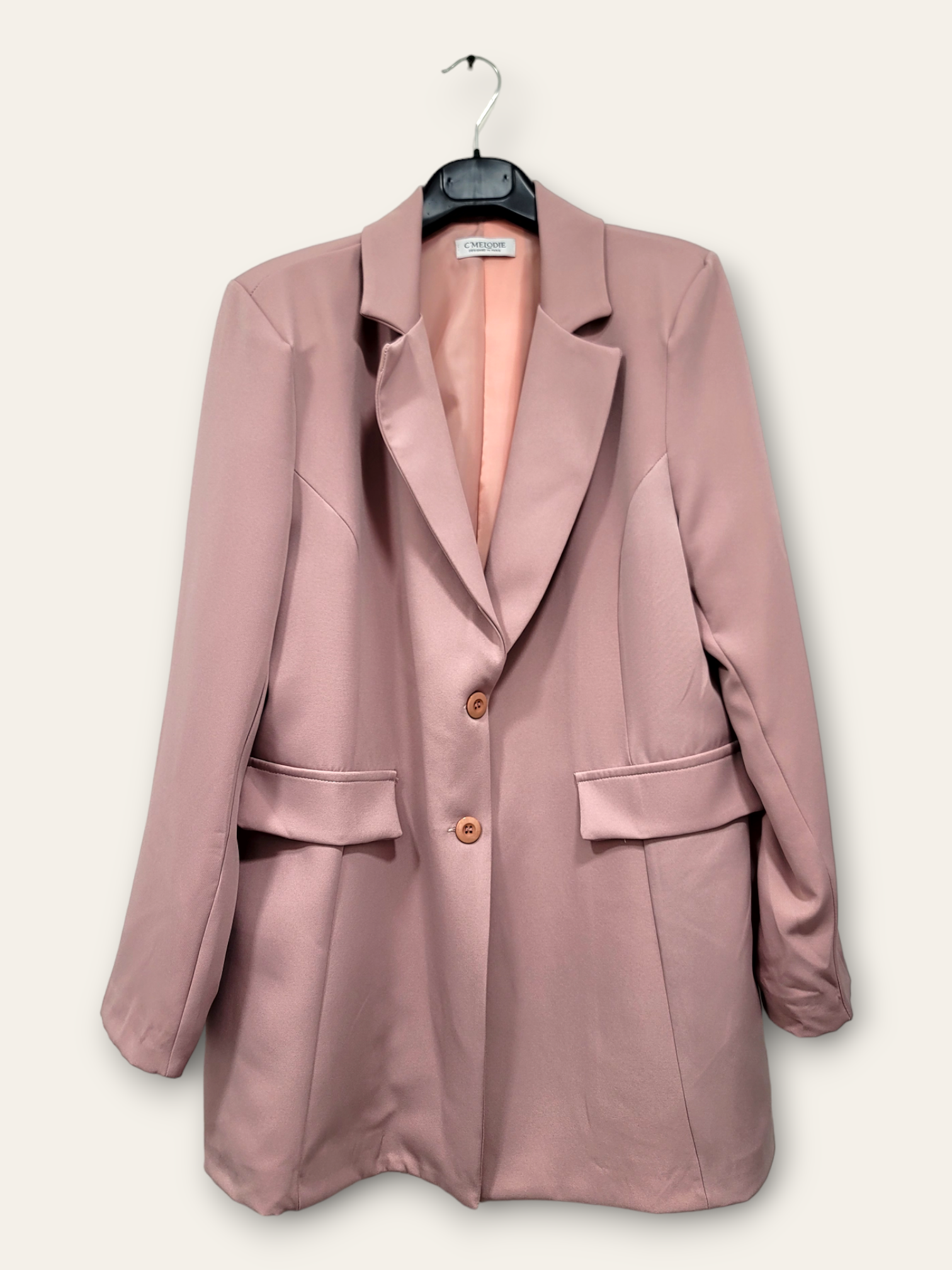 C'MELODIE – Blusão - Mulher por atacado – Tamanho Grande - Casaco feminino elegante com lapela5