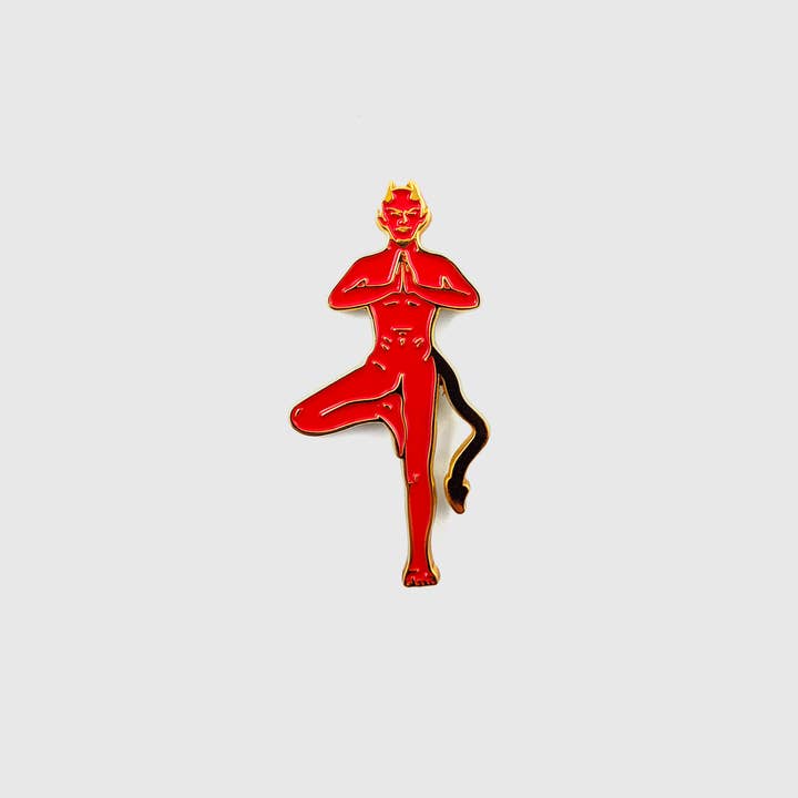 Badaboöm Studio - Wholesale Lapel Pin/Button - Satan's Yoga Pin
