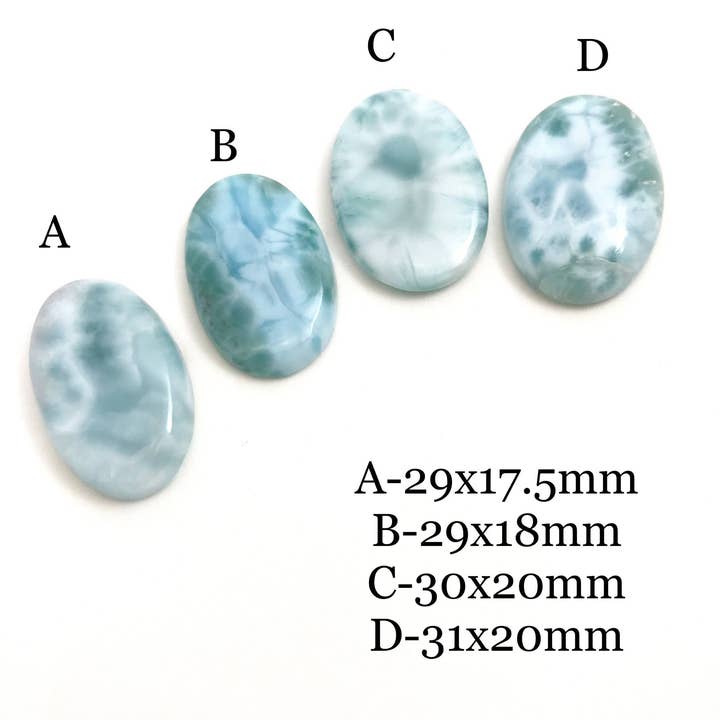 Cabochon larimar naturel, cabochons en vrac, grand cabochon de pierres précieuses, pierres précieuses ovales larimar, cabochon larimar pour la fabrication de bijoux, 1 pièce pour la vente par Akstar Gems