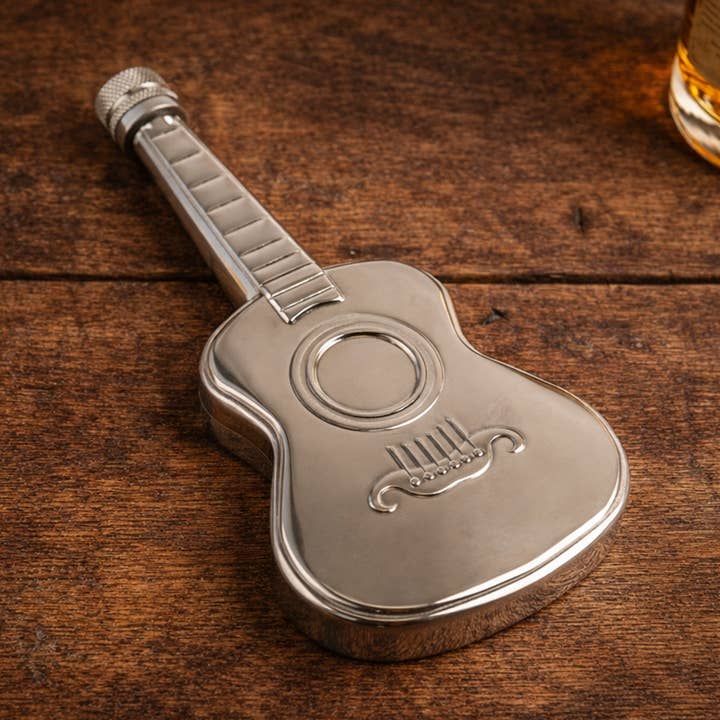 Dapper Chap Guitar Hip Flask In Gift Box for wholesale by CGB Giftware