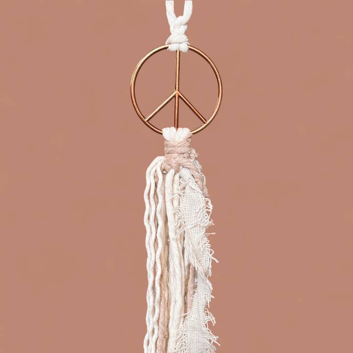Offhand Fibers - Wholesale Car Decorative Charm - Unisex - Neutral Peace Sign Car Charm | Boho Gifts5