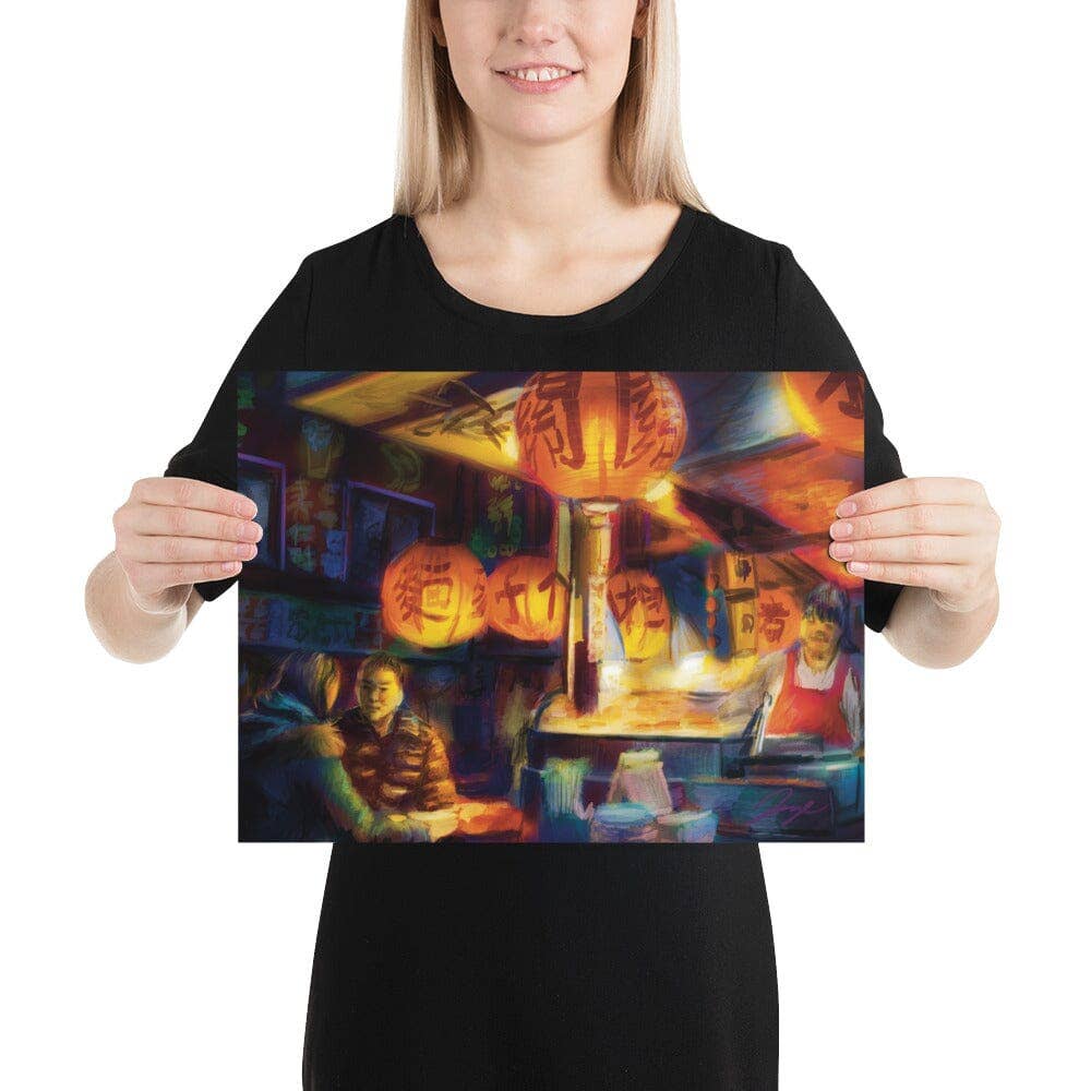 JoyousJoyfulJoyness - Wholesale Painting/Drawing - "Taiwanese Night Market": Painting of a Taiwanese Night Market [Unfoiled]3