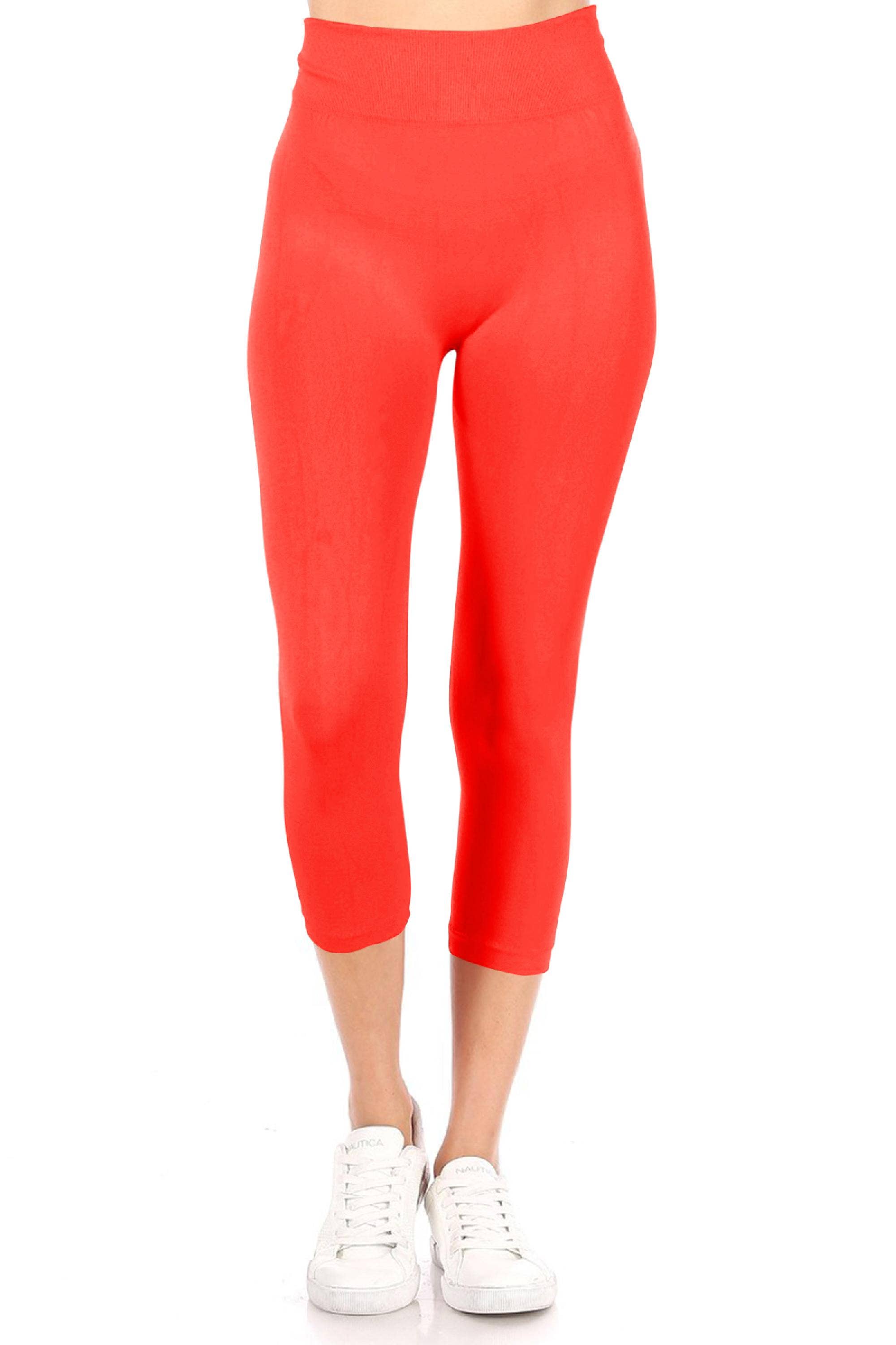MOA COLLECTION - Wholesale Athletic/Lounge Leggings - Women's - Women's Casual Solid Seamless Capri Leggings15