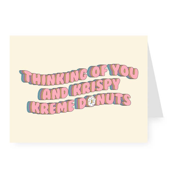 You Krispy Kreme Card | Unique Thank You Cards by Black Art for wholesale by CheerNotes Greeting Cards & Stationery