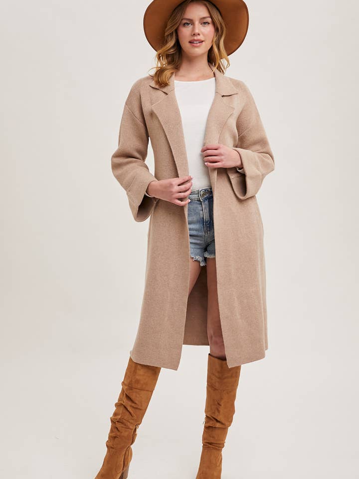 Bluivy - Wholesale Trench Coat - Women's - EFFORTLESS KNITTED TRENCH COAT