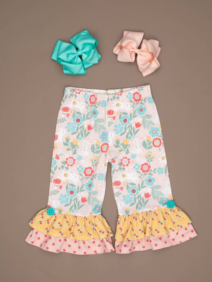 Lilly Belle Cottontail Ruffle Pants for wholesale by Marie Nicole Clothing