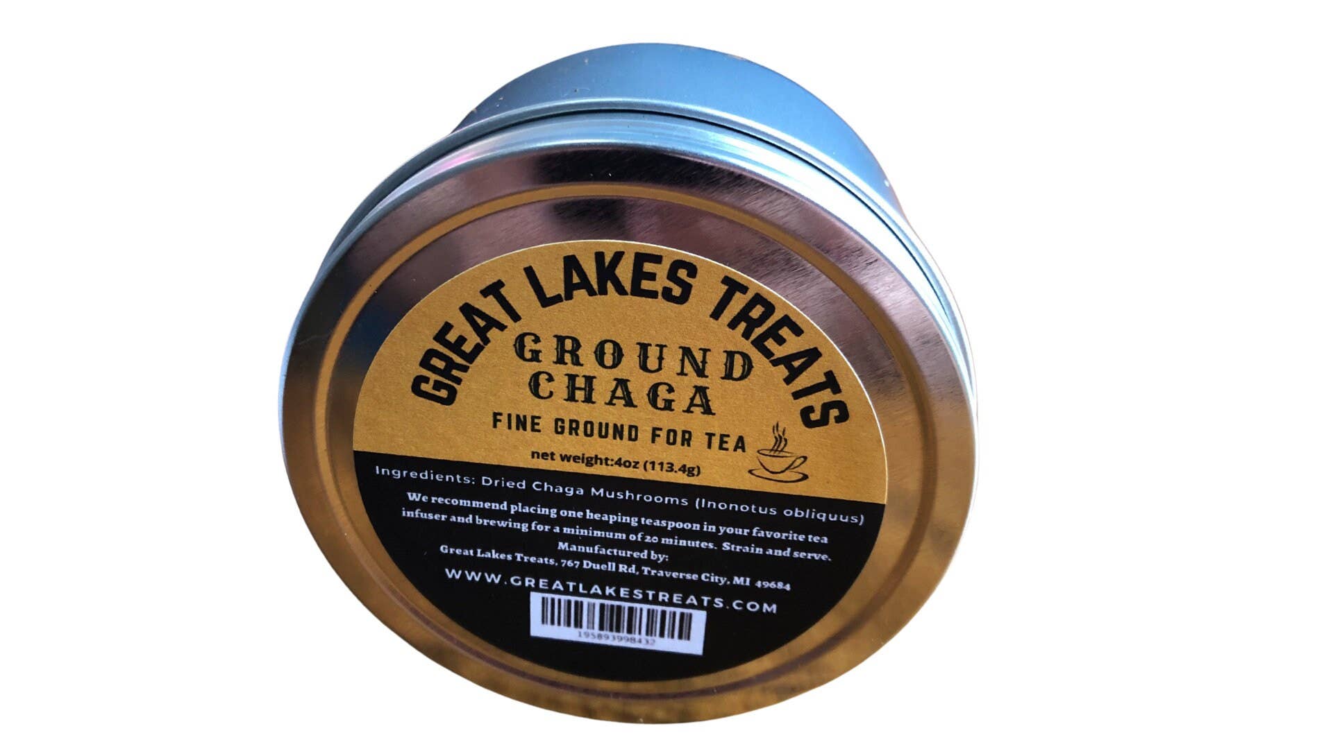 Great Lakes Treats – Großhandel Loser Tee – Great Lakes Treats Gemahlener Chaga-Tee (4 Unzen) ist kein Extrakt0