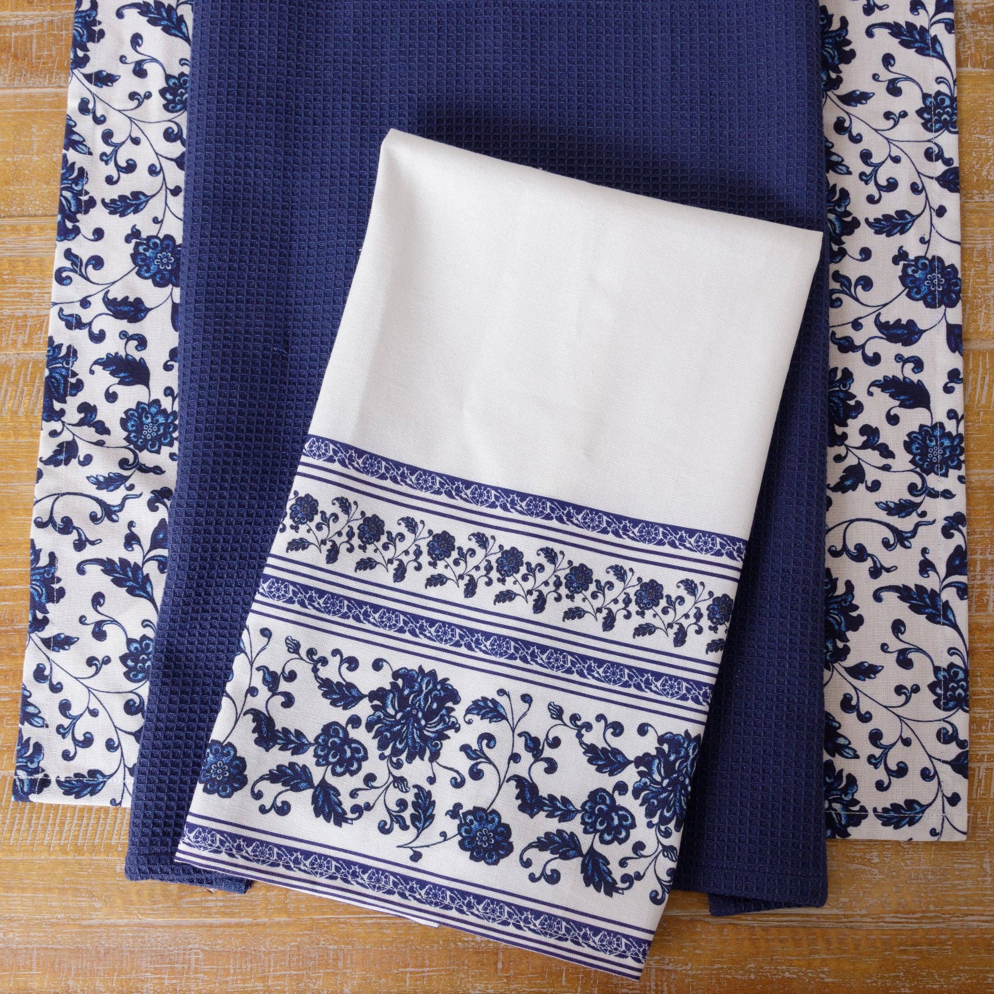 Audrey's Home & Gift – wholesale Kökshandduk – Kökshanddukar - Canton Blue (Pk/03 Ast)1