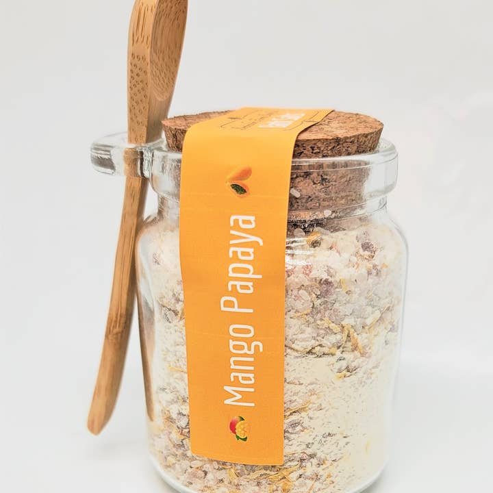Mango Papaya Bath Salt for wholesale by Bentonshire Farms Soap Co.