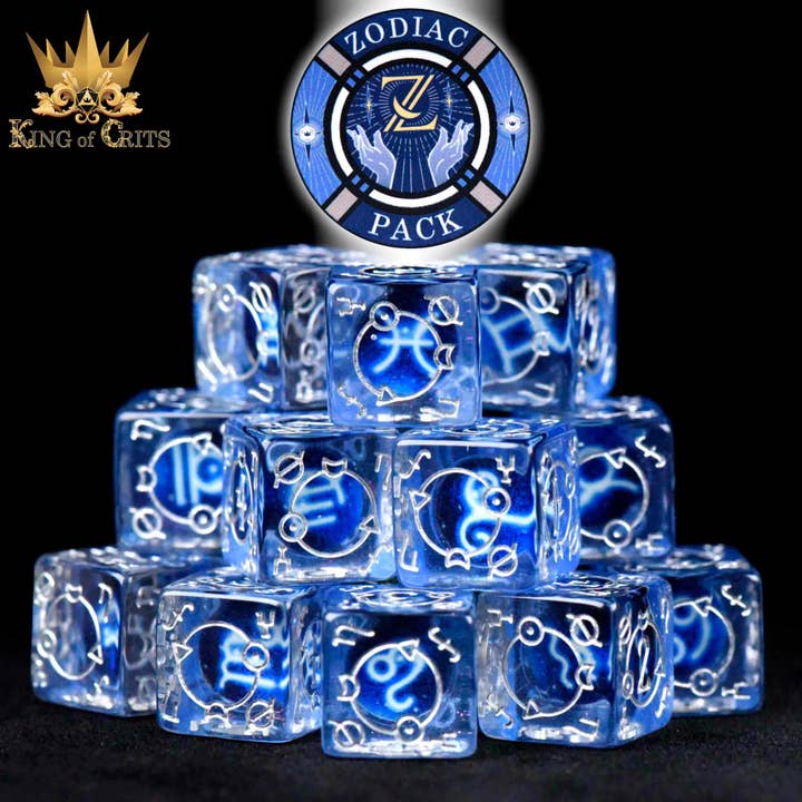 Conjunto de Dados Zodiac Pack 12D6 por atacado de DNDDICE.COM