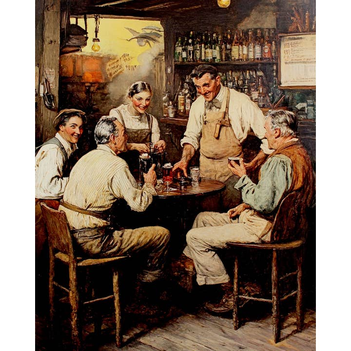 Mowbi – Engroshandel Kunsttryk – Tavern Scene - Vintage kunsttryk - 8 „x10" kunsttryk til 11"x14" ramme