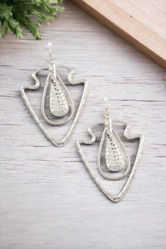 Andrea Bijoux - Wholesale Dangle Earrings - Arrowhead Teardrop Dangle Earring2