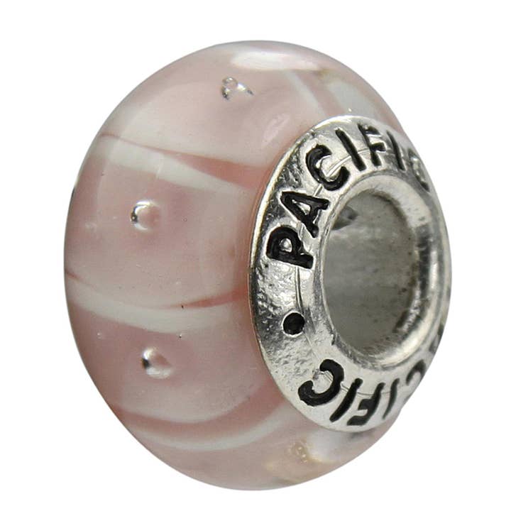 Silver Murano Glass Bead - Flirty for wholesale by West Coast Jewelry