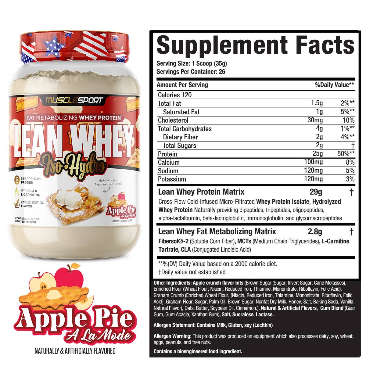 MuscleSport - Wholesale Protein/superfood powder - Lean Whey® Iso Hydro Gourmet Protein 2lb - Limited Edition7