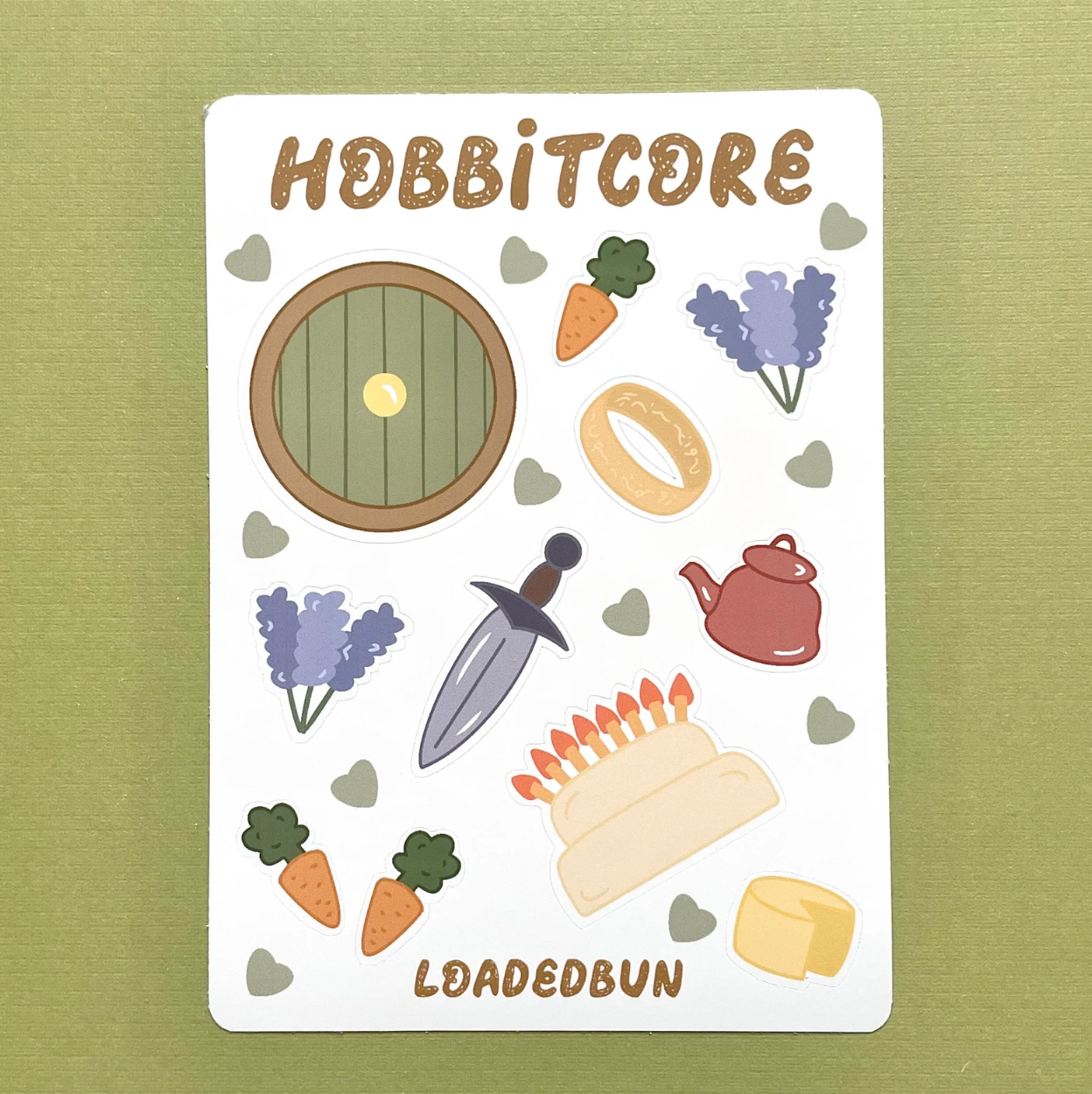 Loaded Bun - Wholesale Sticker - Hobbitcore LOTR Waterproof Deco Sticker Sheet2
