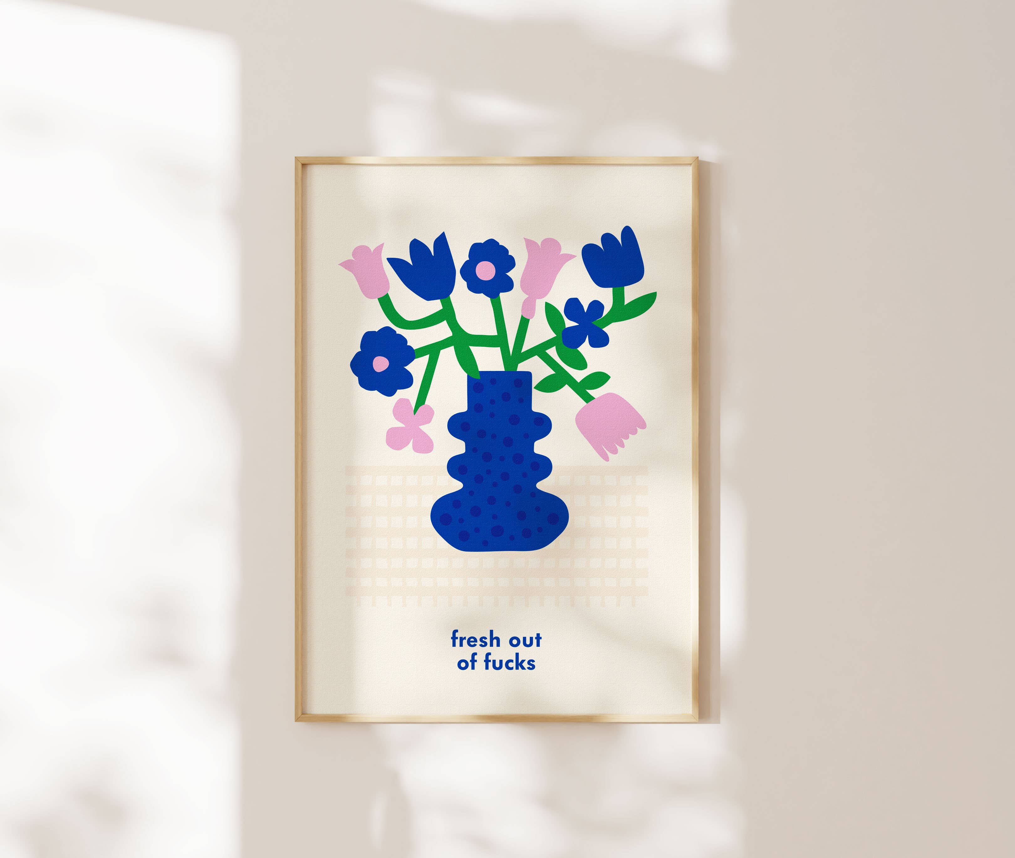 Kuku Studio - Vendita all'ingrosso Stampa artistica - Stampa "Appena Sfornato Di Fregarsene" - Illustrazione di vaso floreale3