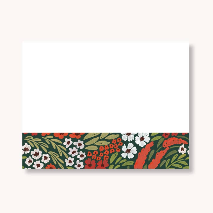 Christmas Floral Sticky Note, 4x3" | Holiday for wholesale by Elyse Breanne Design