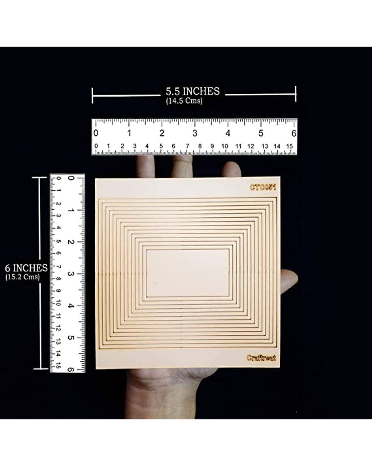 CrafTreat - Wholesale Craft Supplies - CrafTreat Nested Rectangle1 Laser Cut Chipboard 5.5x61