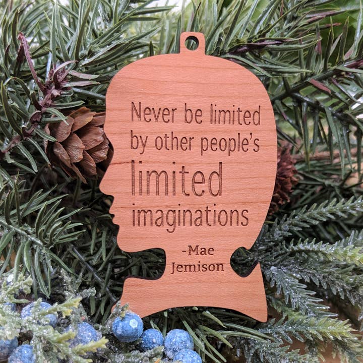 Mae Jemison Wood Ornament for wholesale by Pigsey Art