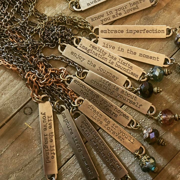 Savannah Hoffman Designs Artisian Jewelry - Wholesale Pendant/Charm Necklace - Quote necklaces