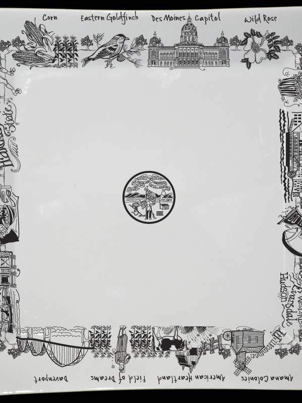 Iowa Large Square Platter for wholesale by The Dish