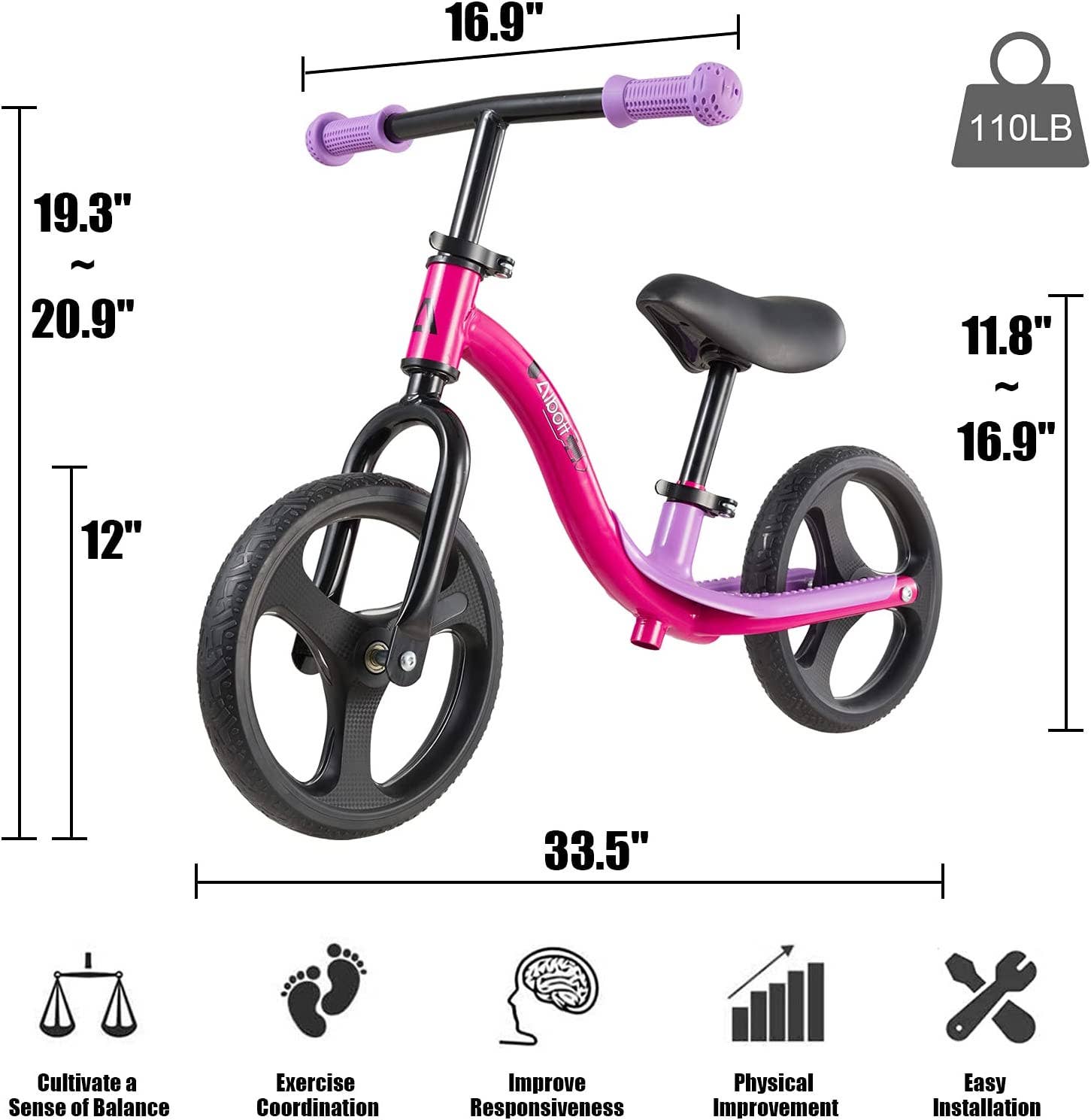 Above Edge – wholesale Cyklar och sparkcyklar - Barn – Balanscykel för småbarn, träningscykel för 18 månader till 4 år2