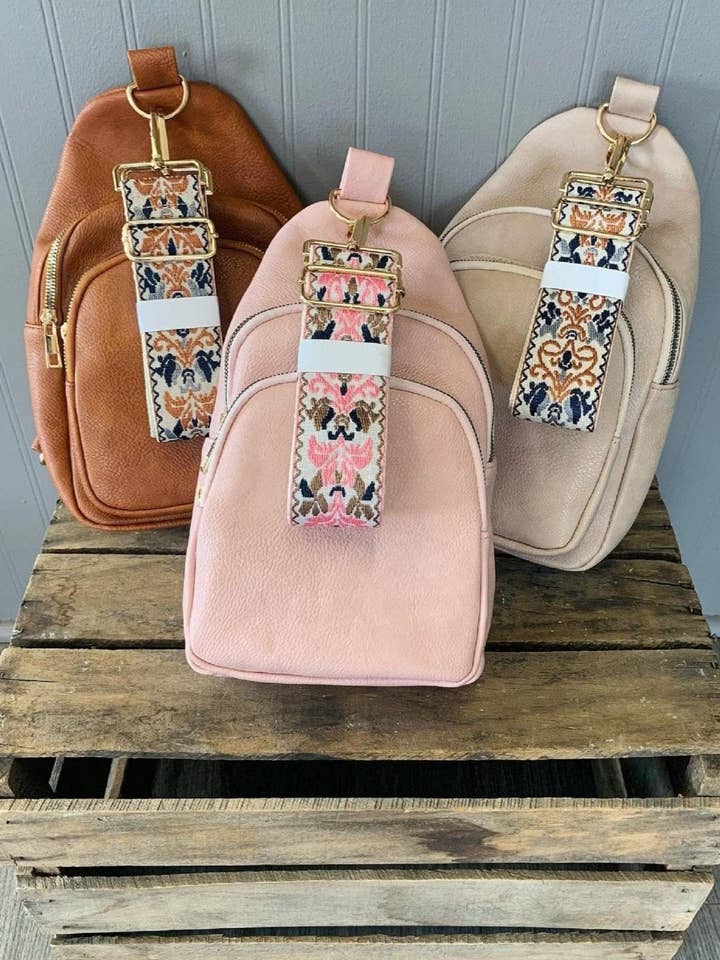 Zara Zipper Crossbody Bag with Boho Strap for wholesale by MiMi Wholesale