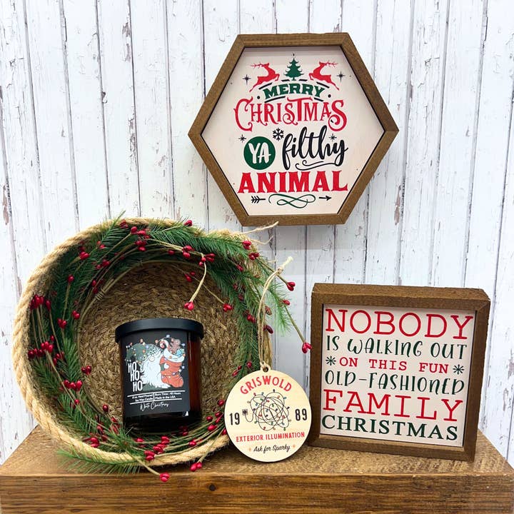 Driftless Studios - Vente Pancarte - 6 x 6 panneaux Nobody Is Walking Out On This Fun Old Christmas2