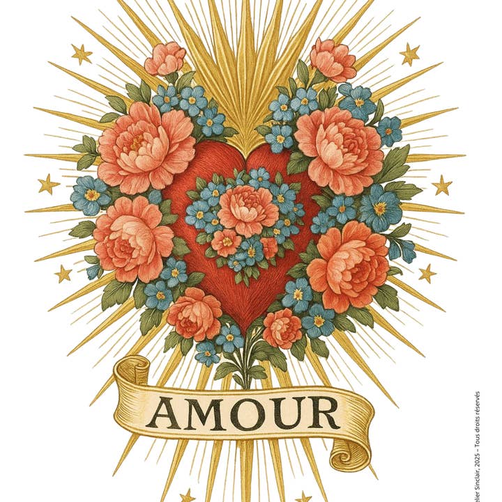 ATELIER SINCLAIR - Wholesale Art Print - LOVE BLOOMING HEART