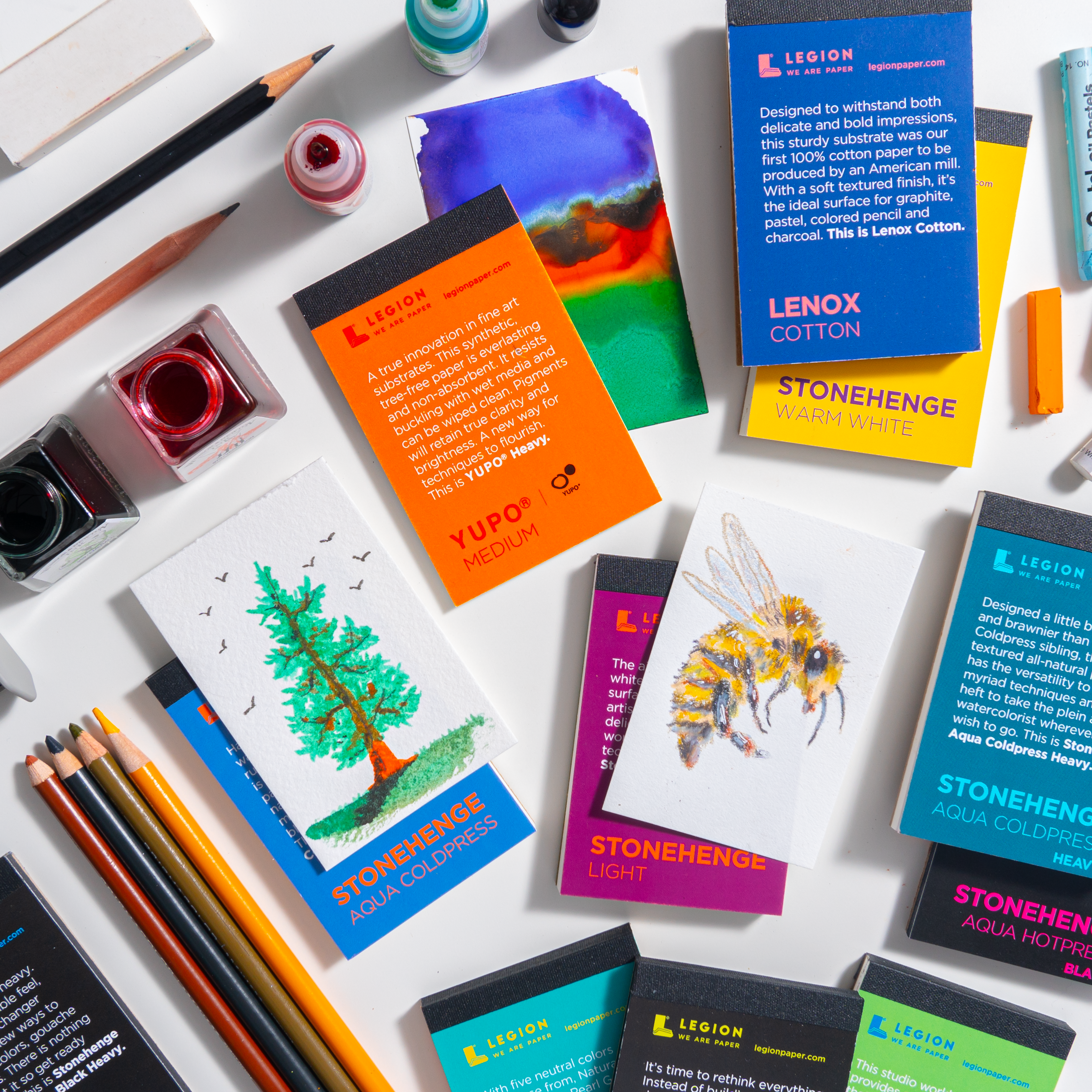 Legion Paper - Wholesale Sketchbook/Sketchpad - Legion Mini Paper Pad Full (15 Pads) - Mixed Media
1