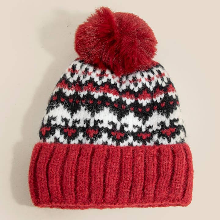 Anarchy Street – Gorro - Mulher por atacado – Gorro com Pompom de Tema de Inverno Quente