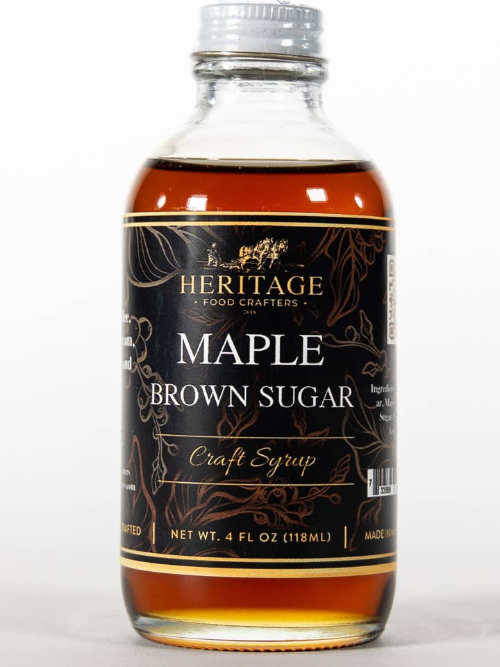 Specialty Coffee and Beverage Syrup - Maple Brown Sugar 4oz for wholesale by Heritage Food Crafters