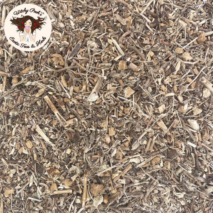 Witchy Pooh's Exotic Teas & Herbs – Engroshandel Løs te – Witchy Poohs Butcher's Broom Te, skåret og sigtet rod3