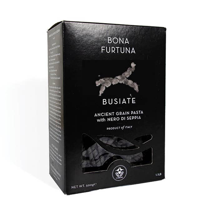 Black Cuttlefish Ink Busiate Pasta for wholesale by Bona Furtuna