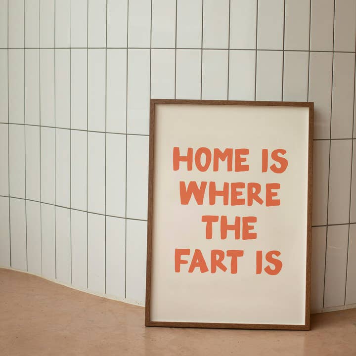 WISDOM & WONDER X HEY WONDER | Home Is Where The Fart Is | Lobster and Cream | Wall Art Print for wholesale by Wisdom and Wonder Designs
