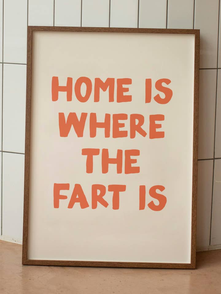 WISDOM & WONDER X HEY WONDER | Home Is Where The Fart Is | Lobster and Cream | Wall Art Print for wholesale by Wisdom and Wonder Designs