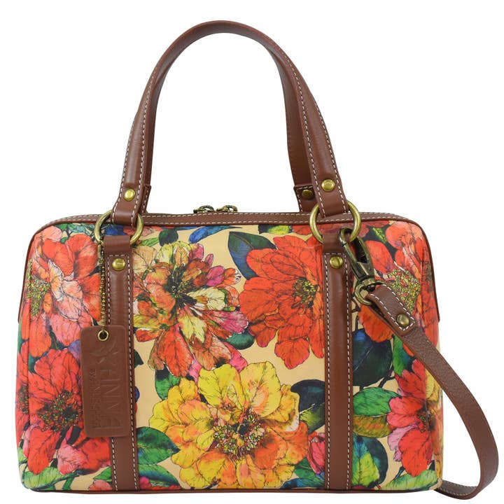 Heritage Leather Large Convertible Satchel - 8535 for wholesale by Anuschka | Vanya Lara (USA)
