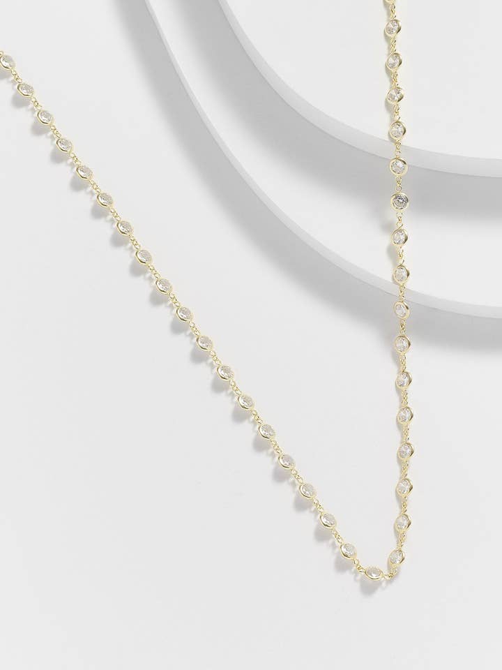 April Round Cut Diamond by the Yard Necklace for wholesale by Kosa Jewels