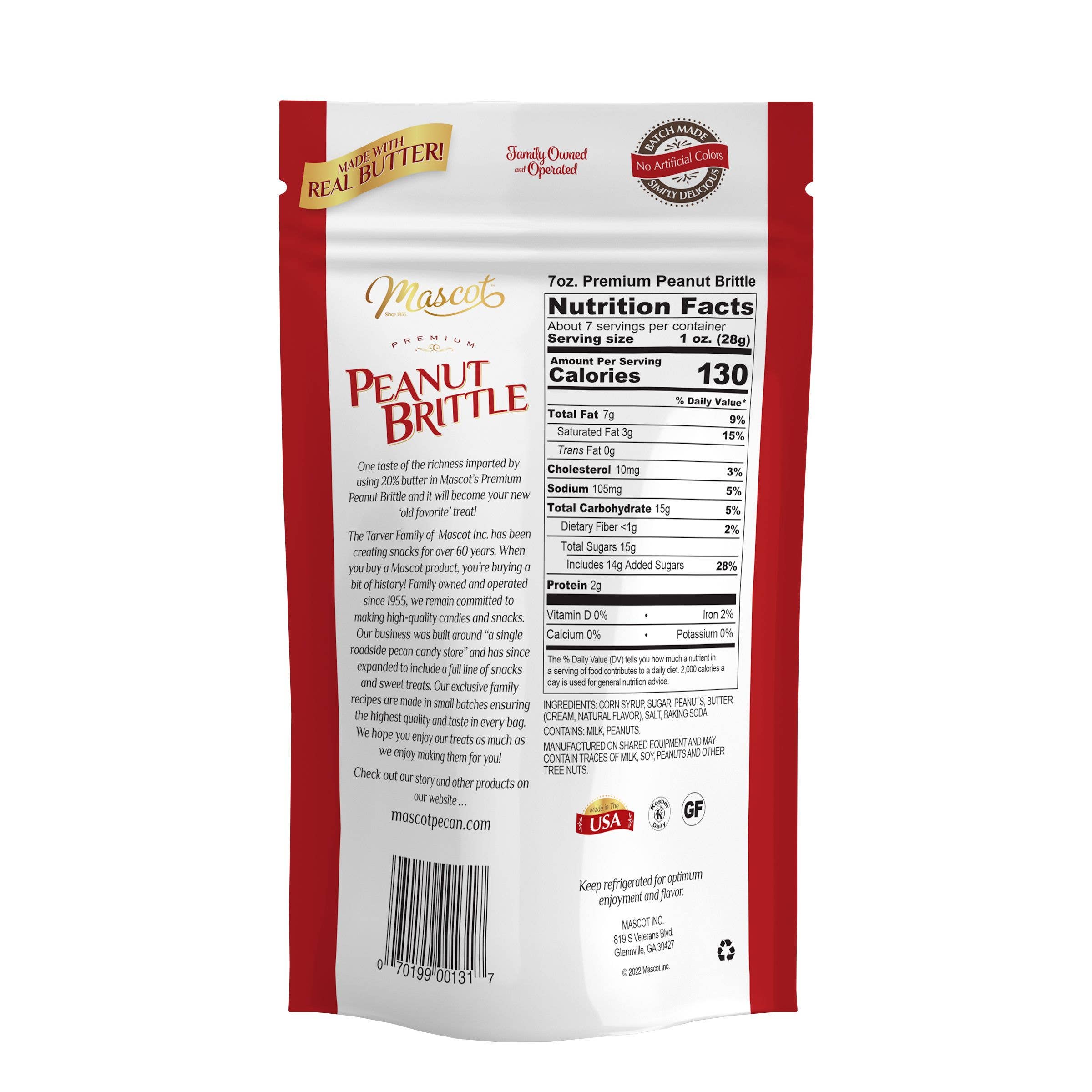 Mascot Pecan - Wholesale Brittle - Premium Peanut Brittle SUR Bag1