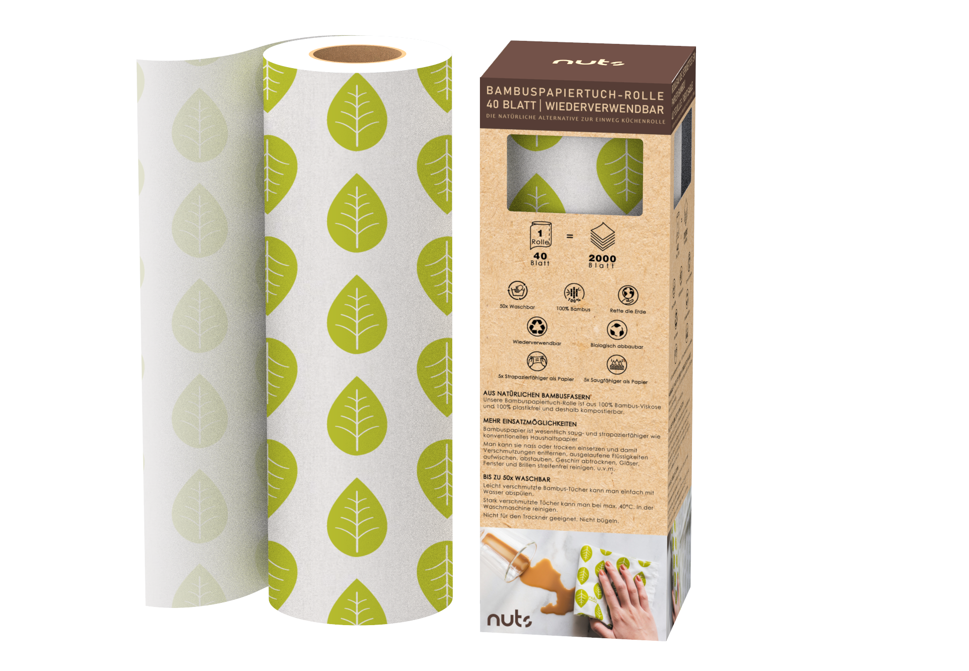 NUTS Innovations - Wholesale Paper Towels - reusable and sustainable kitchen roll1