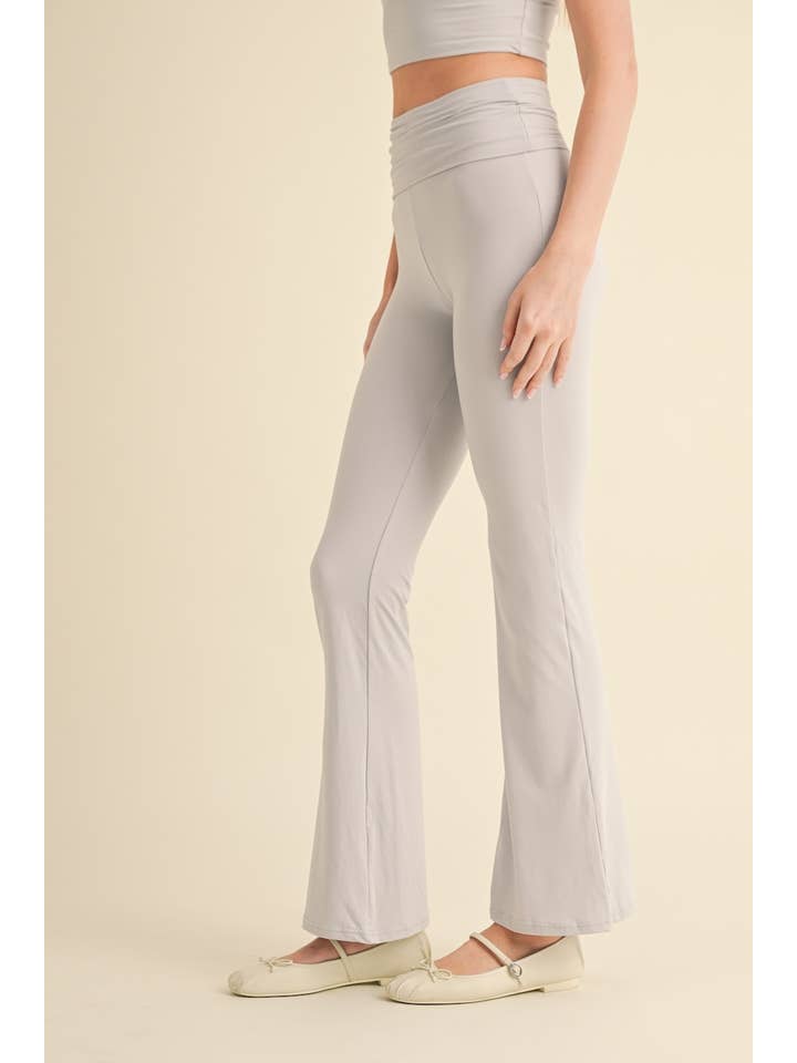 KIMBERLY C – wholesale Pants – Women's – Soft Knit Foldover Flare Pants38